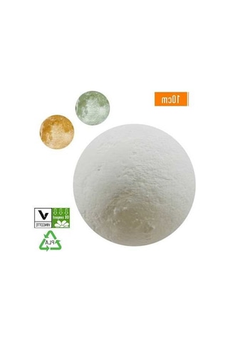 Novahub 3d Baskı Gece Lambası - Usb Şarjlı Dimlenebilir Ahşap Standlı 2 Renkli Işıklı Yatak Odası Dekoru Diğer