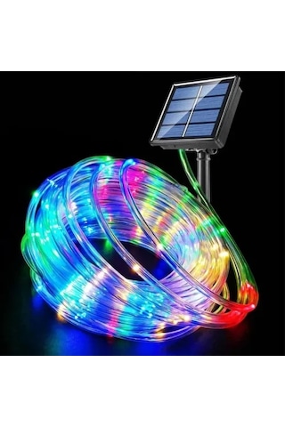 10 Metre 100 Led Solar Rgb Işık Şeffaf Kablolu Çok Renkli