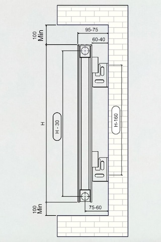Alüminyum Radyatör 60x119 17 Dilim Mat Eloksal 0010 Gri Smyrna