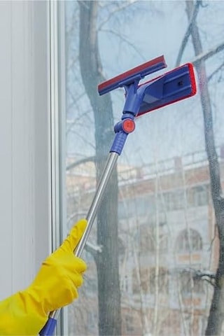 Teleskopik Mop Çift Taraflı Pratik Cam Silme Aparatı Cam Silme Mopu Mikrofiber Bezli Cam Silecek Diğer
