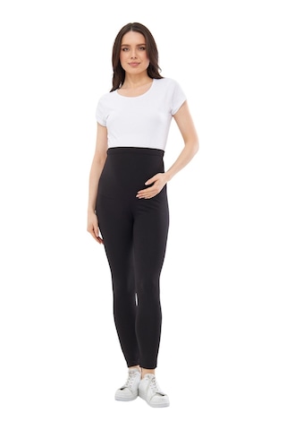 Luvmabelly Myra8200 Toparlayıcı Mevsimlik Beli Ayarlanabilir Hamile Tayt-siyah