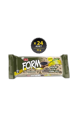 Eti Form Mahlepli Çiya ve Çörek Otlu Kepekli Bisküvi 24 x 40 G