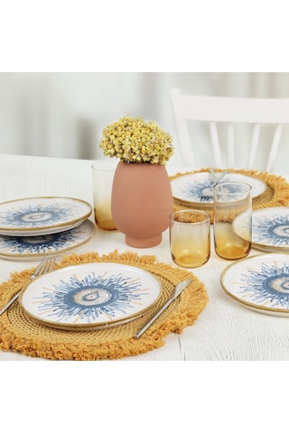 Keramika Hydra Nordic Pasta Tabağı 22 Cm 6 Adet 21352