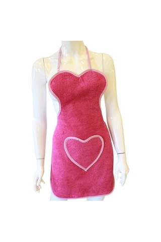 Kalp Detaylı Mutfak Önlüğü Ayarlanabilir Askılı