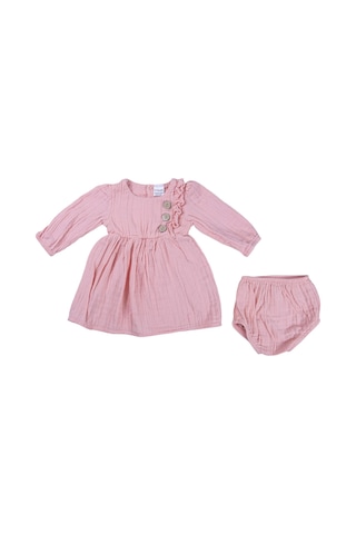 Aydodo Kız Bebek Muslin Elbise Somon