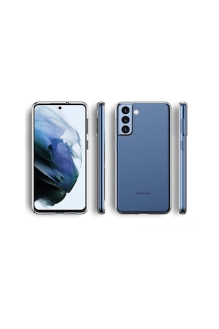 Samsung Uyumlu Galaxy S22 Kılıf Ince Esnek Korumalı Şeffaf Silikon