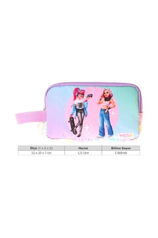 Wow Generation Kız Çocuk Be You Baskılı Yeşil - Mor Renk İlkokul Kalem Çantası - Kalemlik - W6087 Çok Renkli