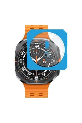 Galaxy Uyumlu Watch Ultra 47mm 2024/2025 İçin 2&apos Li Paket 2 Adet Kolay Kurulum Otomatik Hizalama Aparatlı Şeffaf 9h Sertliğinde Gerçek Temperli Cam Ekran Koruyucu Galaxy Uyumlu Watch Ultra 47mm