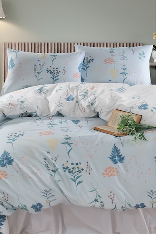 Çift Kişilik Pamuklu Nevresim Takımı 4 Parça Hanami Desen Mint / Yumuşak Dokulu Mint