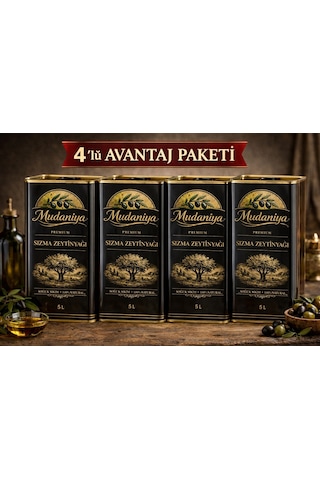 Mudaniya Natürel Soğuk Sıkım Sızma 4 5l 4ad Zeytinyağı