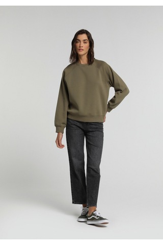 Colin's Colins Regular Fit Yuvarlak Yaka Düz Kadın Yeşil Sweatshirt Cl1081497 Q1.v2 Kha Haki