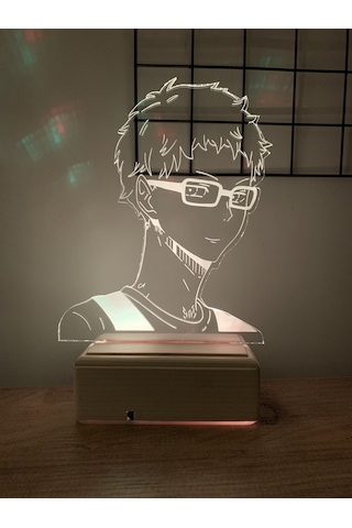 Haikyuu Kei Tsukishima 16 Renk Gece Lambası
