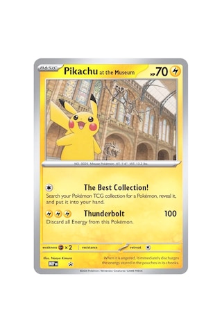 Pokemon Pikachu At The Museum Promo Büyük Boy Kart