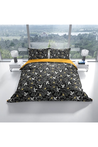 Cattleya Serenity 3D Pamuk Saten Çift Kişilik Nevresim Takımı Çok Renkli