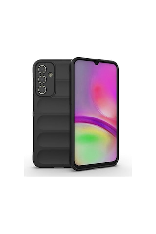 Zore Samsung Galaxy Uyumlu A25 Kılıf Esnek Tpu Oyuklu Arka Yüzey Tasarımlı Nvth Etnik Silikon Kapak - Siyah
