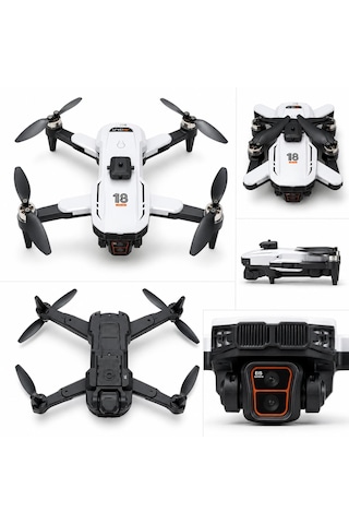 T18p Dron 4k Hd Hava Fotorafçılığı 3 Lens Usb Kart Okuyucu+kafıza Kartı Hediye Tek Tuş İniş Kalkış Ekranlı Kumanda Fırçasız Motor Havada Sabit Kalma 360 Derece Engel Algılama Elektirikli Kamera