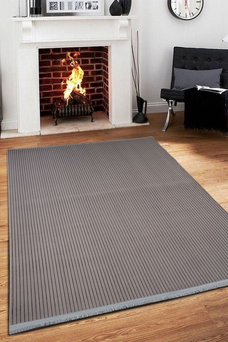 Tropikal Home Konforlu Şık Dekoratif Kaymaz Tabanlı , Yıkanabilir Ve Leke Tutmaz Dört Mevsim Yolluk Antrasit