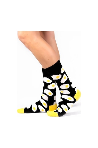 Ozzy Socks 6'lı Organik Pamuklu Dikişsiz Erkek Çok Renkli Desenli Çorap (448387758) Siyah