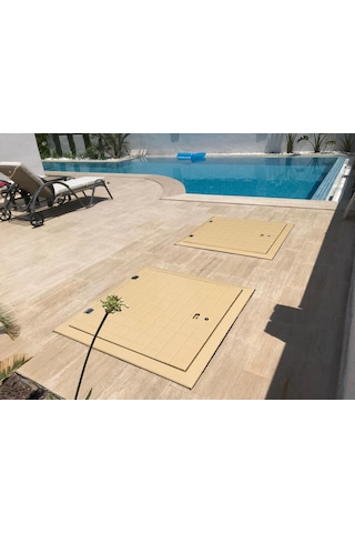Mermer Üstü Polyester Makine Dairesi Kapağı 100X100 cm