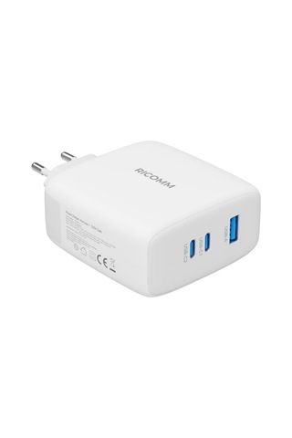 Ricomm Gan 3 Portlu Usb-C + Usb-A Qc3.0 Pps Hızlı Şarj Aleti 120 W