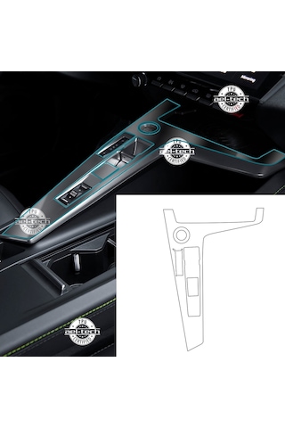 Peugeot 308 Uyumlu Vites Etrafı Uyumlu Tpu Koruyucu 2022-2026