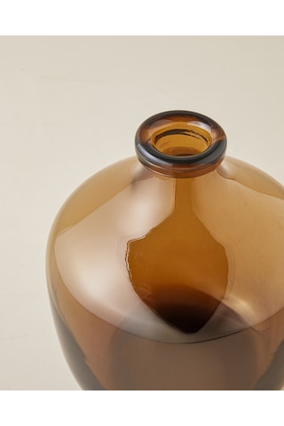 English Home Lara Cam Vazo 17x17x22 Cm Amber Teşhir Ürün