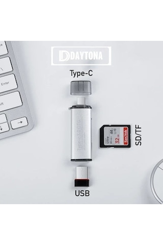 Daytona Ads-103 Type-C=Usb3.0 Otg Veri+Kart Ok Ad
