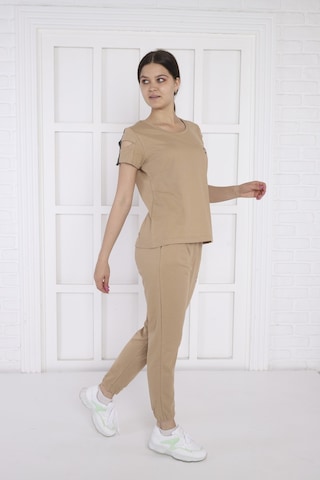 Kadın Spor Somon Alt-Üst T-Shirt Takım-3943 Somon