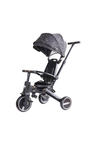 Merkür Bebe Falky 7in1 Katlanabilir Üç Tekerlekli Bebek ve Çocuk Bisikleti Gold