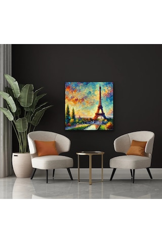 Eyfel Kulesi Kanvas Tablo 90x90cm