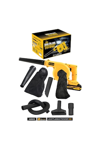 Assur ASR842 21V Çift Akü Hava Üfleme Sarı