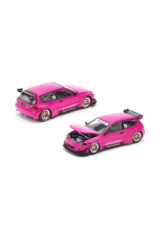 Pop Race 1/64 Pandem Honda Civic Eg6 - Pembe / Pre008