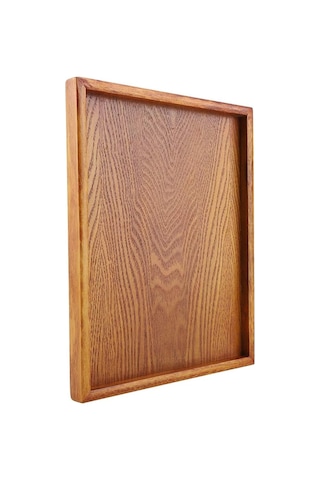 Servis Tepsisi, Dikdörtgen Ahşap Çay Tepsisi Otel Ev Mutfak Tepsileri Atıştırmalık Tepsisi Kahvaltı Tepsisi Gıda Saklama Kabı 30 24cm