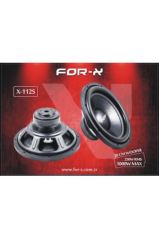 For-x X-112s 1000w 30cm Subwoofer Oto Hoperlör