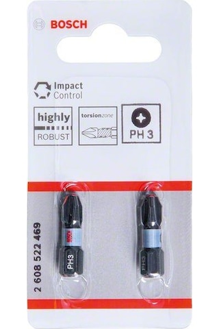 Bosch Impact Yıldız Bits Uç Ph3x25 Mm 2'li 2608522469