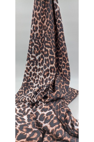 Leopar Desenli Viskon Kumaş