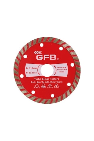 Turbo Elmas Mermer - Granit Kesici Disk 230 Mm