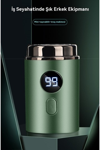 1pcs Avocado Green Erkekler Elektrikli Mini Tıraş Makinesi Şarj