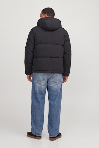 Jack & Jones Plus Jjgalaxy Büyük Beden Kapitoneli Kapüşonlu Şişme Mont Erkek Mont 12303958 Siyah