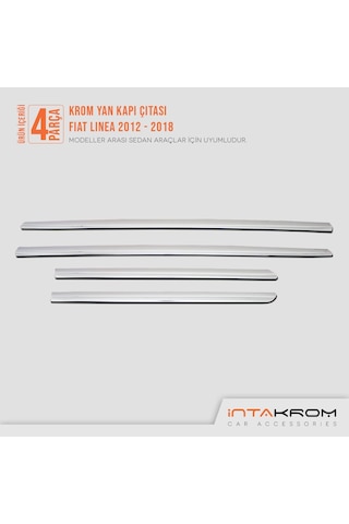 intakrom Fiat Linea Krom Yan Kapı Çıtası 2012-2018
