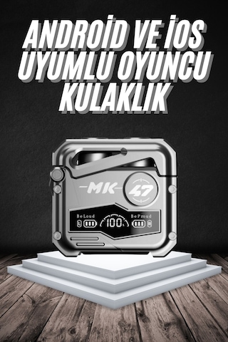 Bluetooth Kulaklık Dokunmatik Kontrol Tws Kablosuz Kulaklık Hi-fi Stereo Mk47