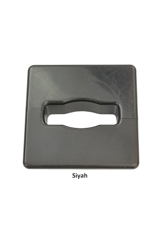 Adilon Masaüstü Kablo Kanalı Deliği Kapağı, Kare, Siyah 6 Cm