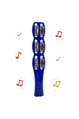 Temel Plastik Çubuk Tef 6 Zilli Mavi 26 Cm