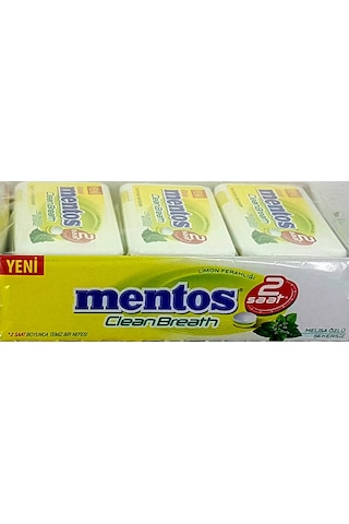 Mentos Clean Breath 2 Saat Limon Ferahlığı Melisa Özlü Tablet Şeker 12 x 21 G