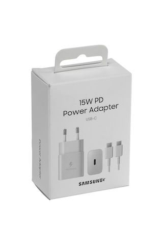 15 Watt Usb Type-c Hızlı Şarj Adaptörü, Veri Kablolu Şarj Cihazı, Beyaz