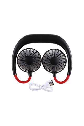 Çok Fonksiyonlu Taşınabilir Ayarlanabilir Giyilebilir Spor Fan Siyah 0248 Siyah