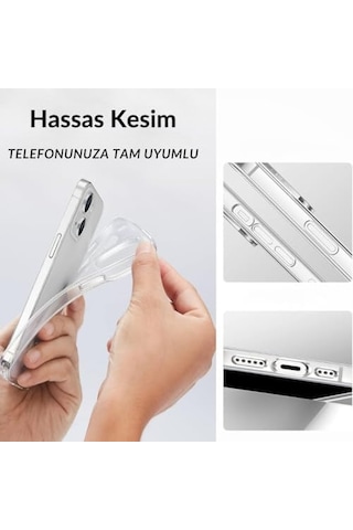 Udilla Apple iPhone 11 Pro Max İle Uyumlu Şeffaf Ve Sararmaya Dayanıklı Silikon Kılıf, Extra İnce Ve Yumuşak Model Apple iPhone 11 Pro Max