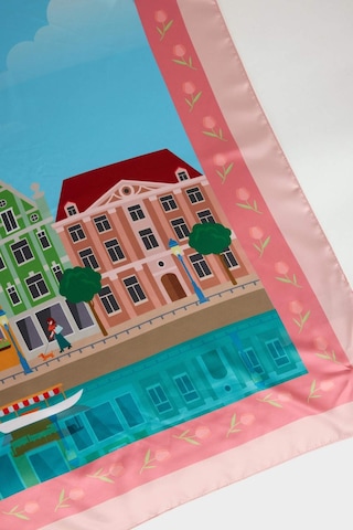 Defacto Kadın Amsterdam Temalı Fular G0799axnspn1 Pembe