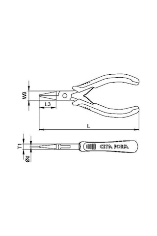 Ceta Form H26-130 Elektronikçi Yuvarlak Kargaburun 130 MM