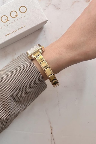 Thena Gold Kare Kadın Kol Saati Altın